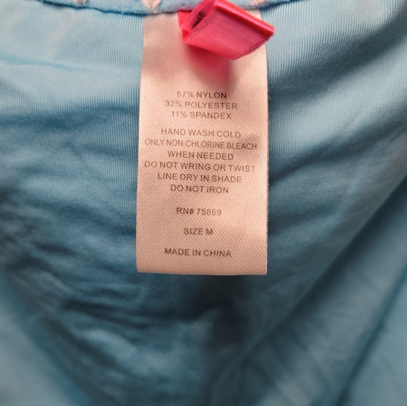 Betsey Johnson Blue & White Scalloped One-Piece Swimsuit Pimup Swim Size Medium - Picture 10 of 10